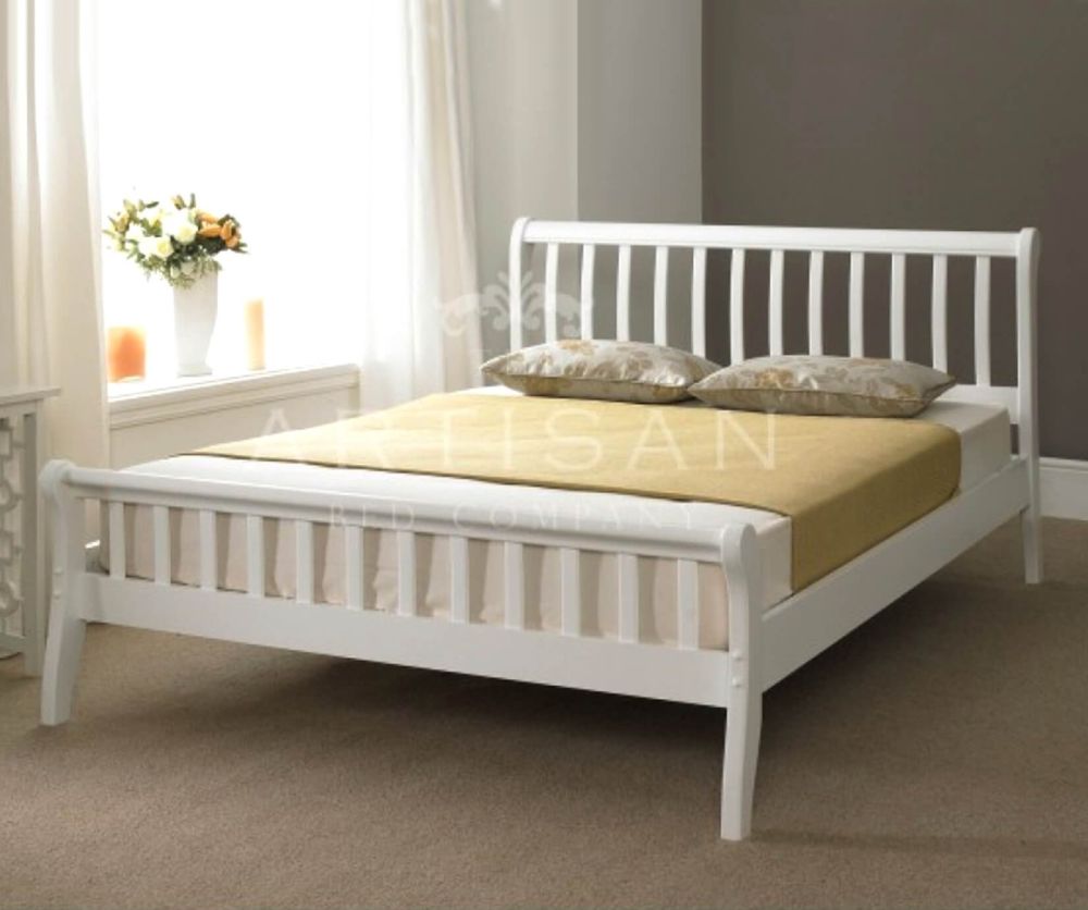 Artisan Milan White Wooden Bed Frame