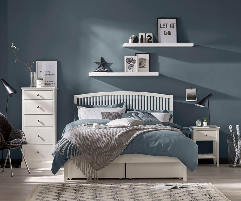 Bentley Designs Ashby White Bed Frame
