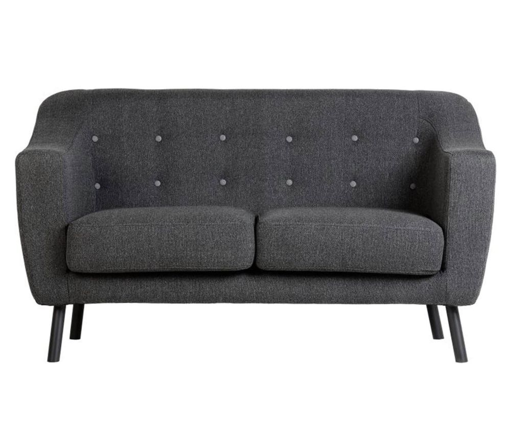 Seconique Ashley Dark Grey Fabric 2 Seater Sofa