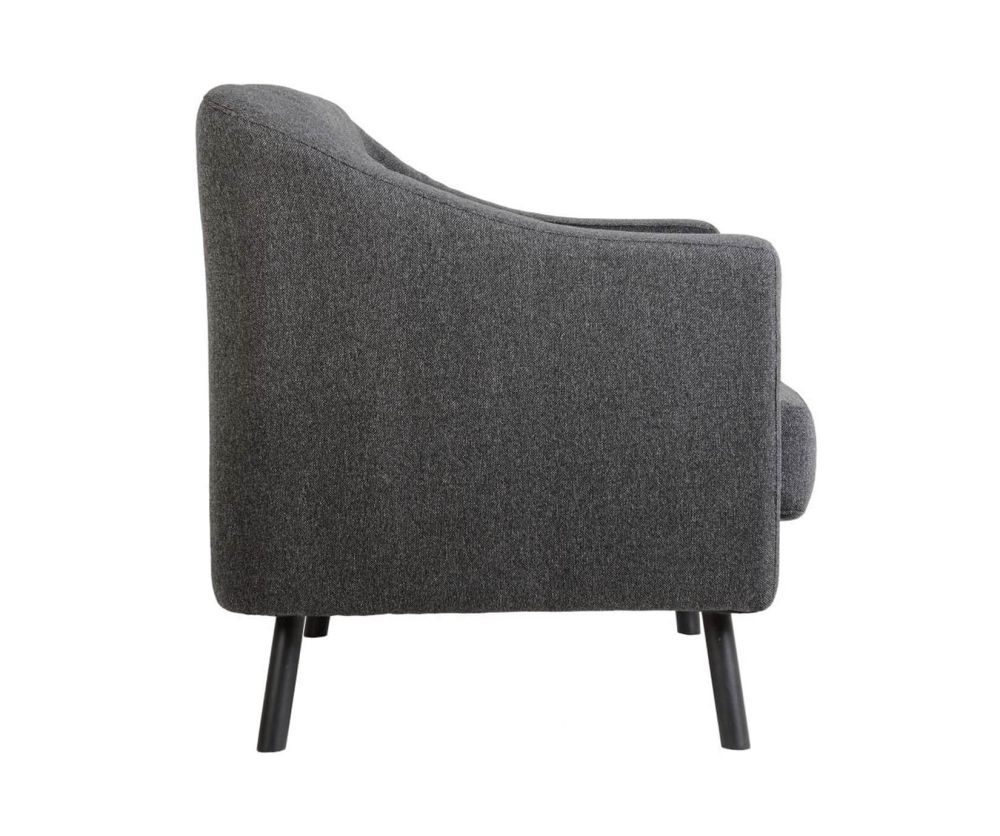 Seconique Ashley Dark Grey Fabric 2 Seater Sofa