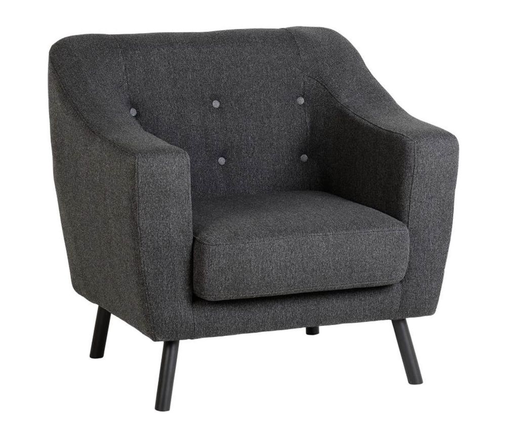 Seconique Ashley Dark Grey Fabric Chair