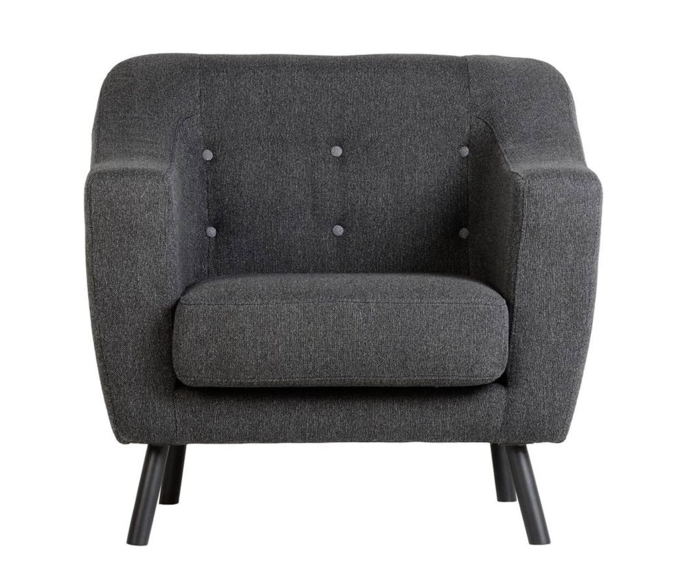 Seconique Ashley Dark Grey Fabric Chair