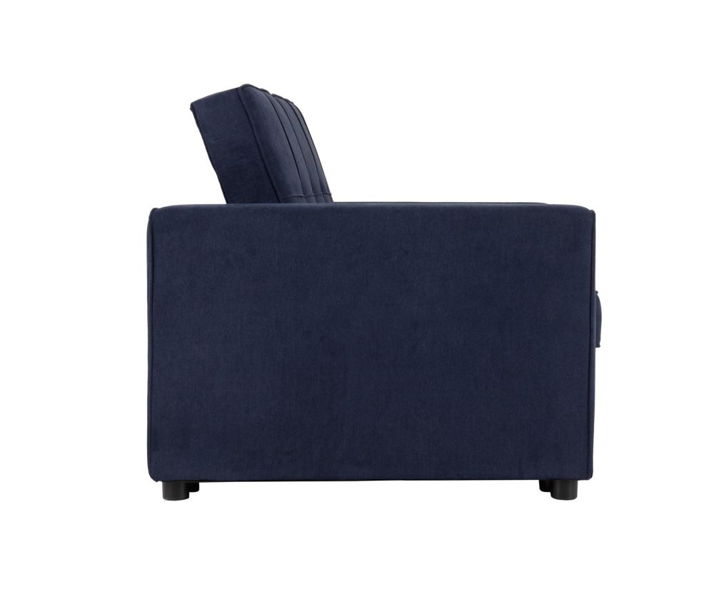 Seconique Astoria Navy Blue Fabric Sofa Bed