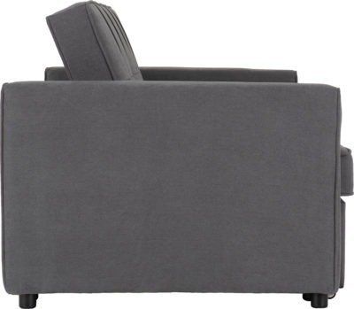 Seconique Furniture Astoria Dark Grey Faux Leather Sofa Bed