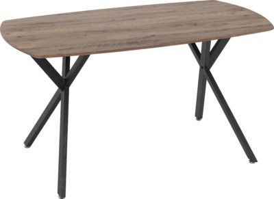Seconique Furniture Athens Black and Medium Oak Rectangular Dining Table