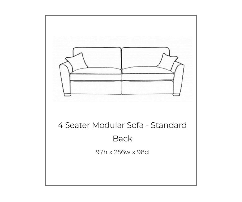 Buoyant Upholstery Atlantis 4 Seater Modular Standard Back Sofa