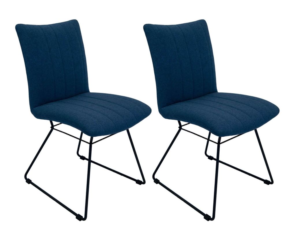 Classic Furniture Aura Mineral Blue Dining Chair in Pair
