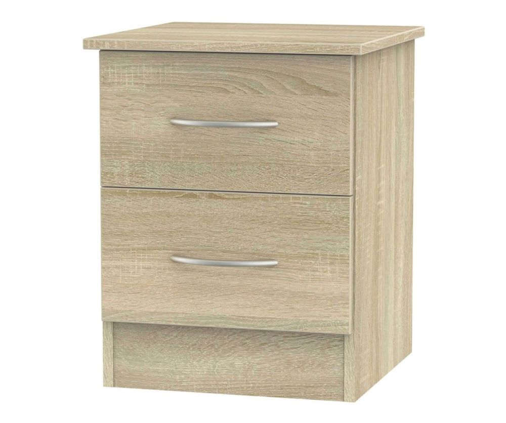Welcome Furniture Avon Bardolino Bedside Cabinet - 2 Drawer Locker