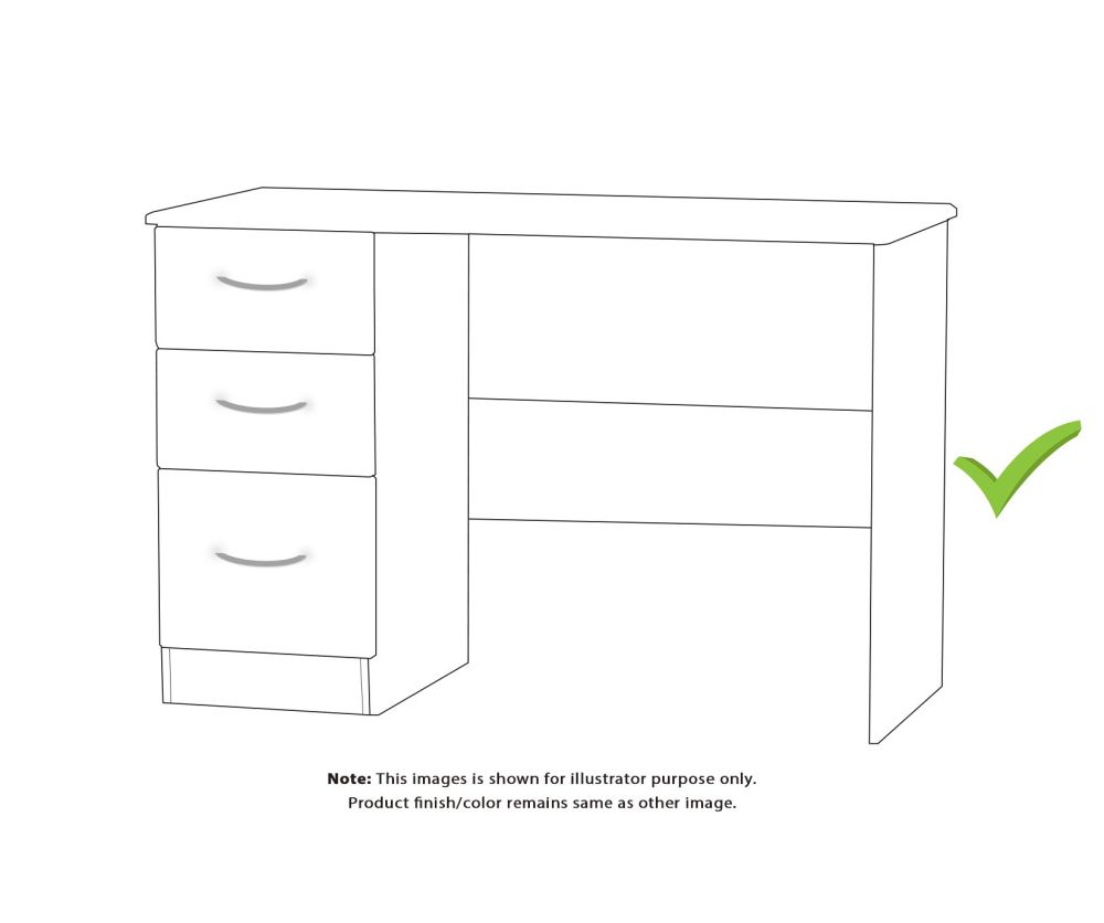 Welcome Furniture Avon Darkolino Desk - 3 Drawer