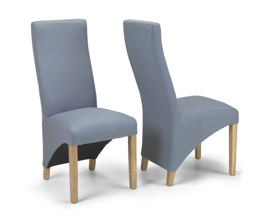 Heritance Evans Slate Polyster Fabric Chair in Pair