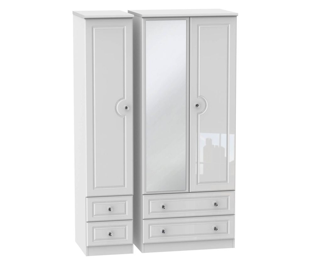 Welcome Furniture Balmoral Triple Wardrobe with Drawer and Mirror