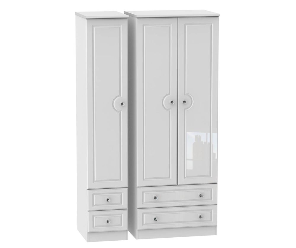 Welcome Furniture Balmoral Tall Triple Wardrobe with Drawer