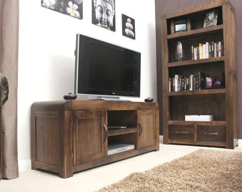 Baumhaus Shiro Walnut Widescreen Television Cabinet