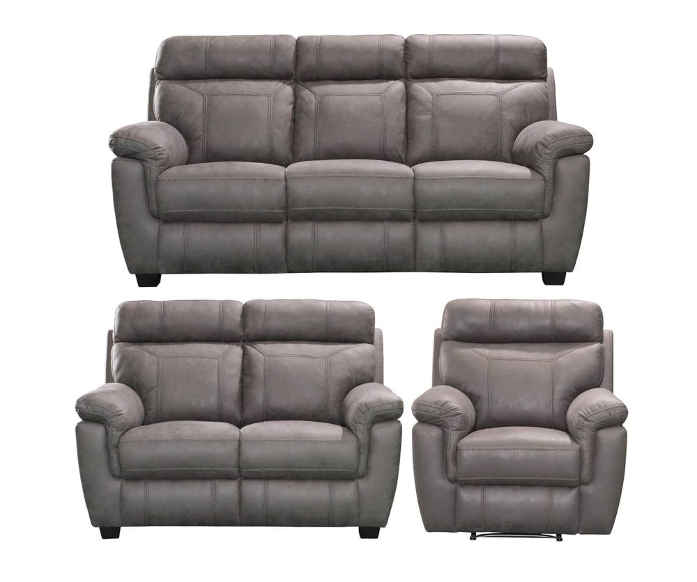 Vida Living Baxter Grey 3+2+1R Sofa Set 