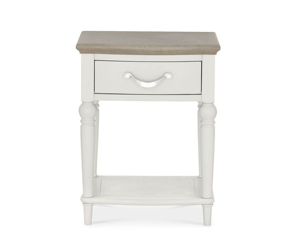 Bentley Designs Montreux Grey Washed Oak and Soft Grey 1 Drawer Night Stand