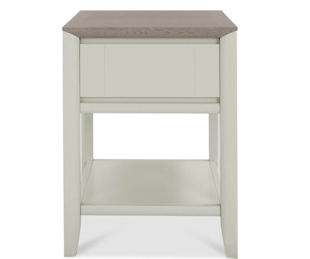 Bentley Designs Bergen Grey Washed Oak and Soft Grey Lamp Table with Drawer