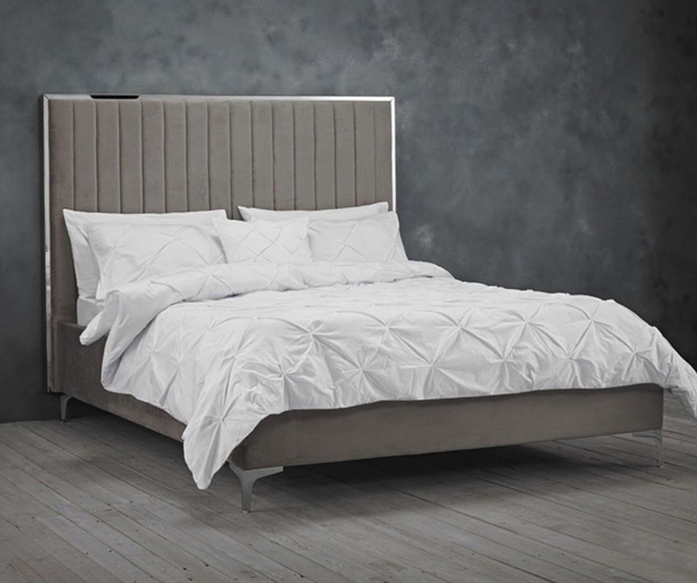 LPD Berkeley Soft Mink Grey Fabric Bed Frame