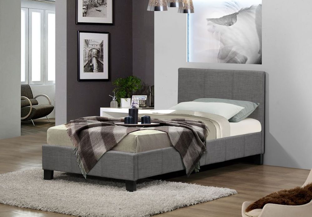 Birlea Furniture Berlin Grey Fabric Bed Frame