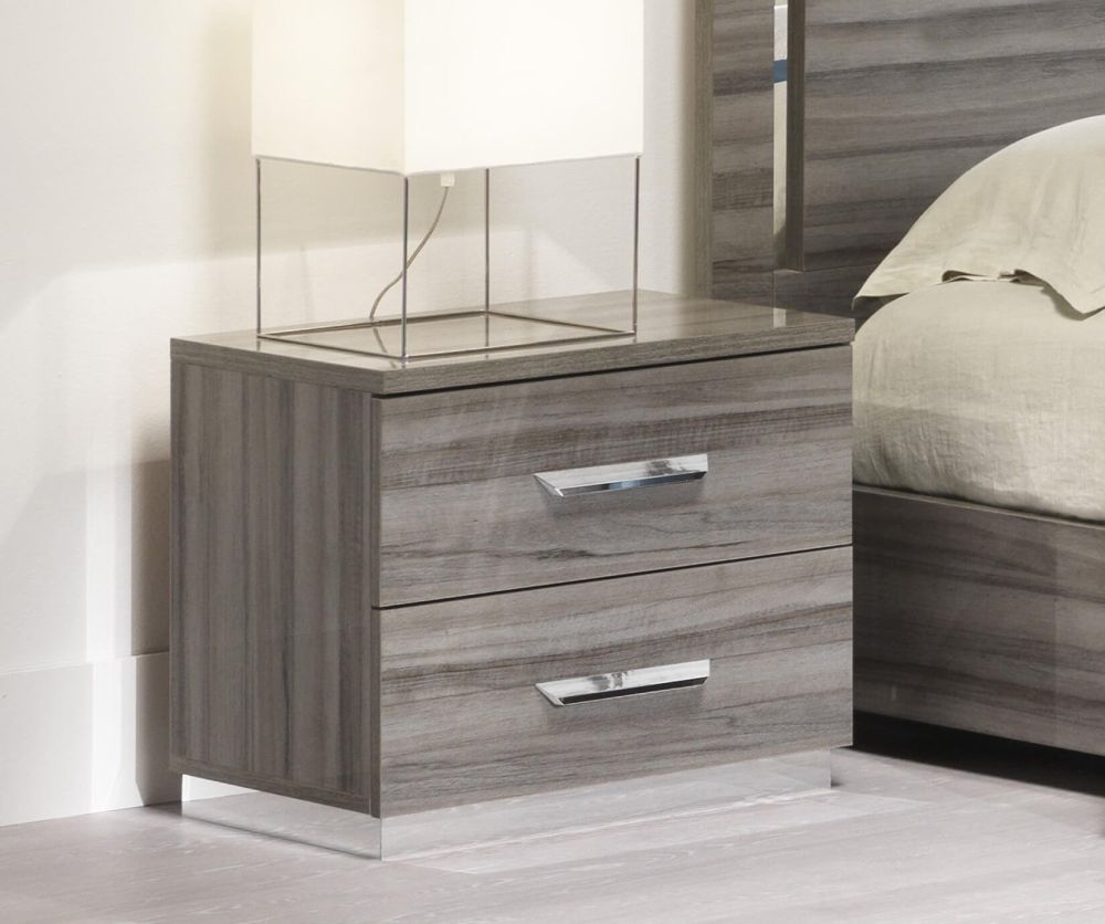 SM Italia Beverly 2 Drawer Bedside Table