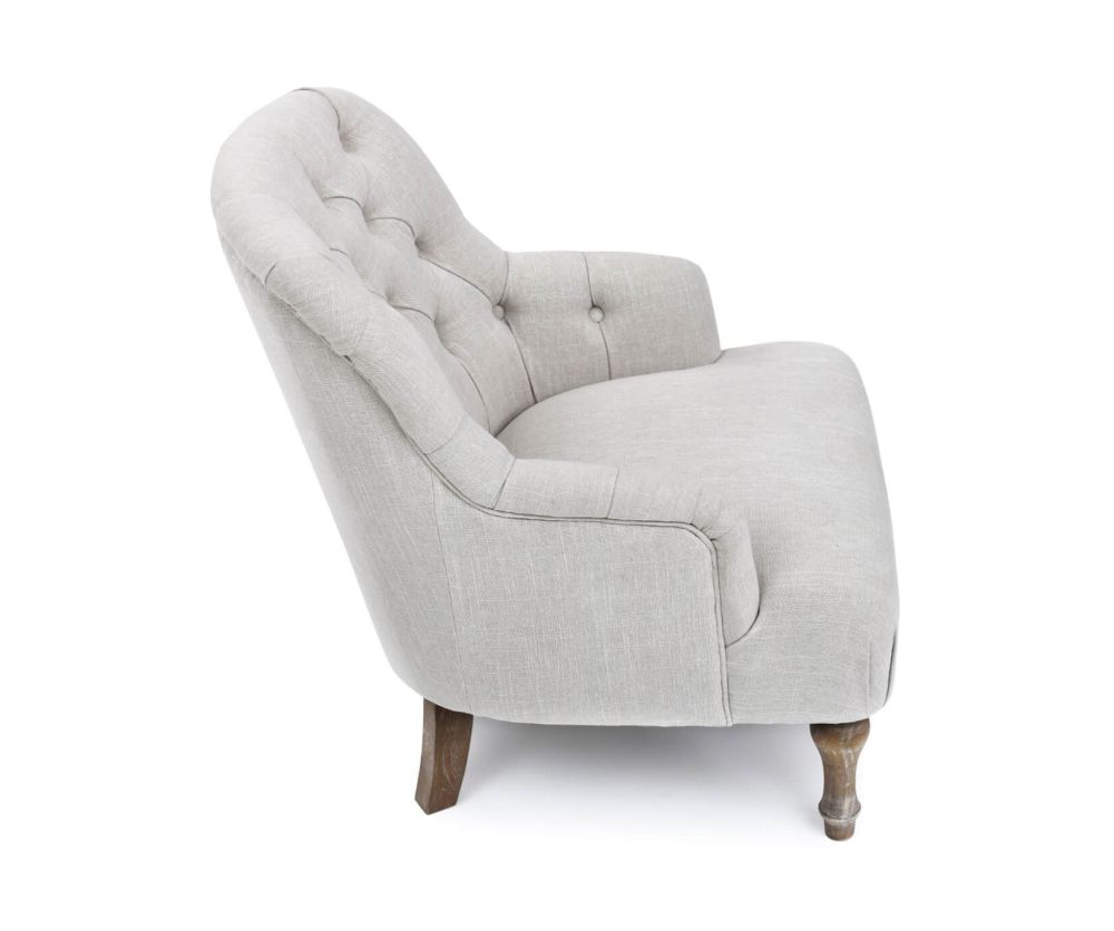 Kyoto Furniture Bianca Cream Linen Accent Chair