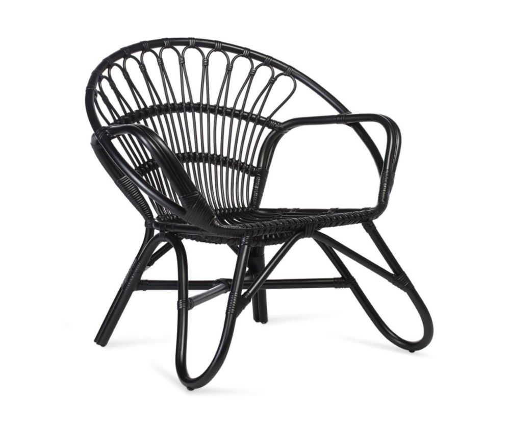 Desser Nordic Black Rattan Chair