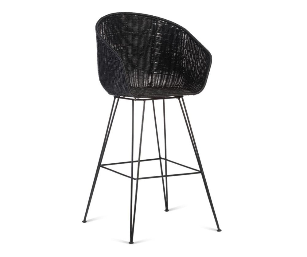 Desser Porto Black Bar Stool Chair