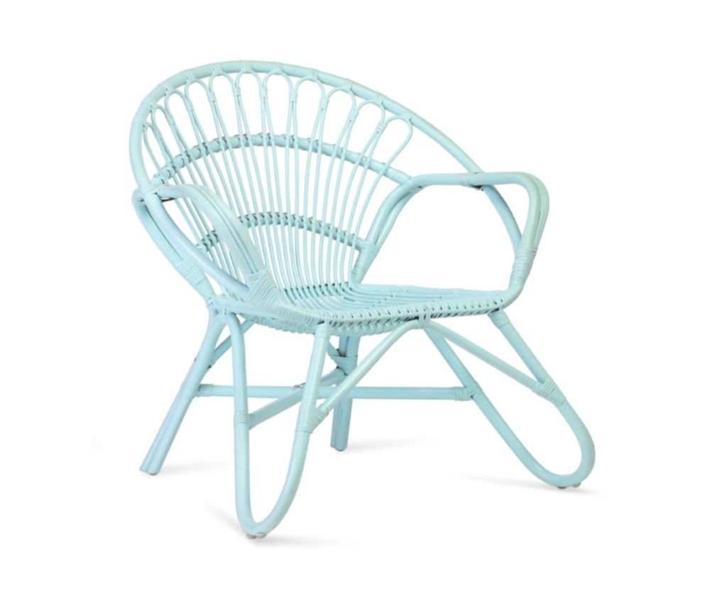 Desser Nordic Blue Rattan Chair