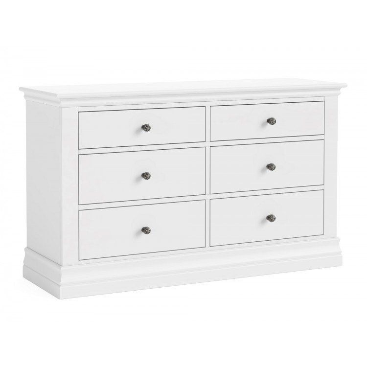 Corndell Bordeaux White Painted 6 Drawer Chest