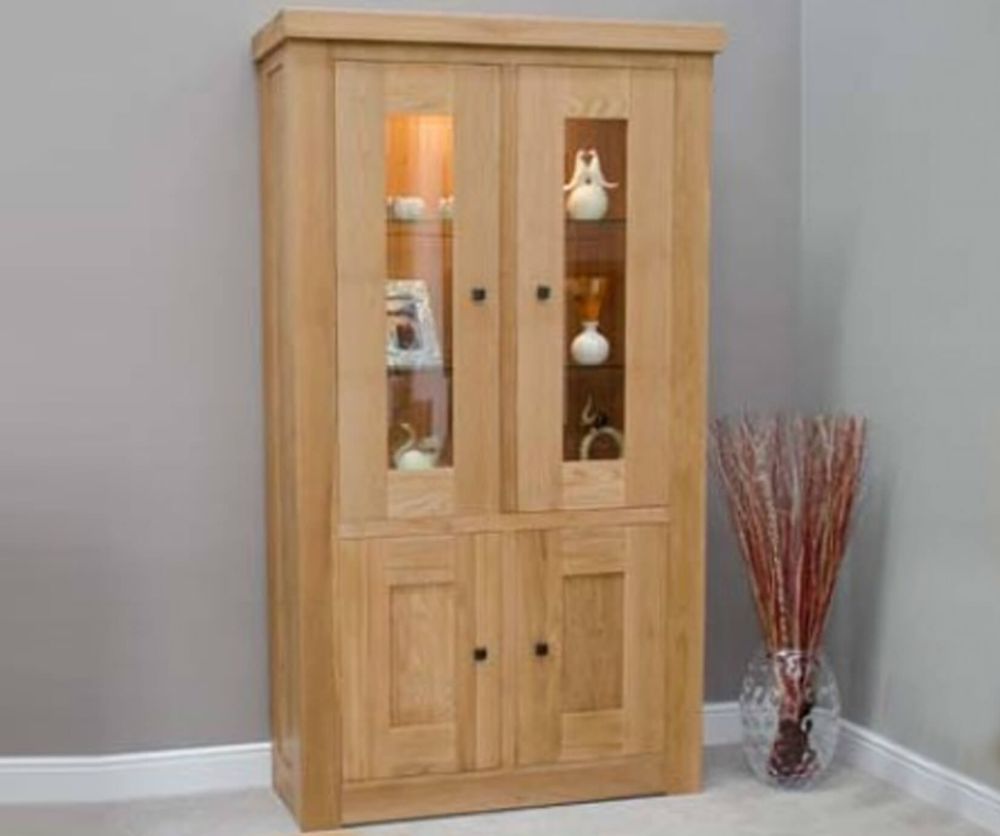 Homestyle GB Bordeaux Oak Glazed Display Cabinet