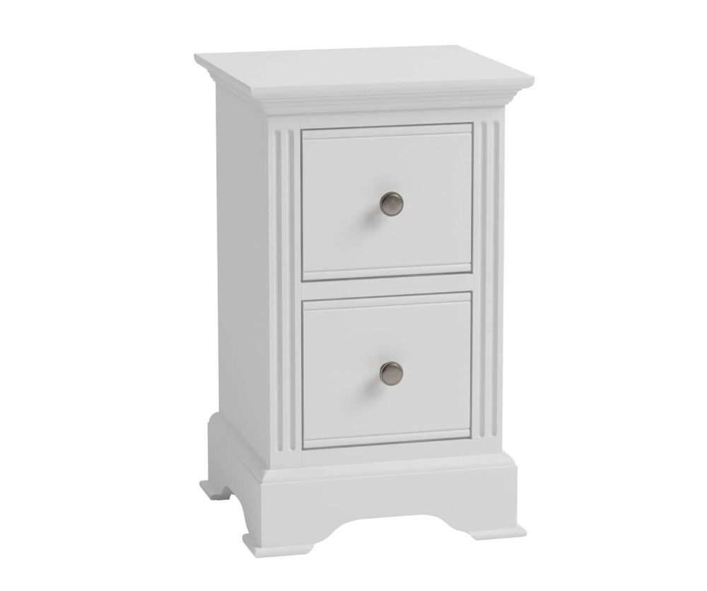 FD Essential Bolton White Small Bedside Cabinet