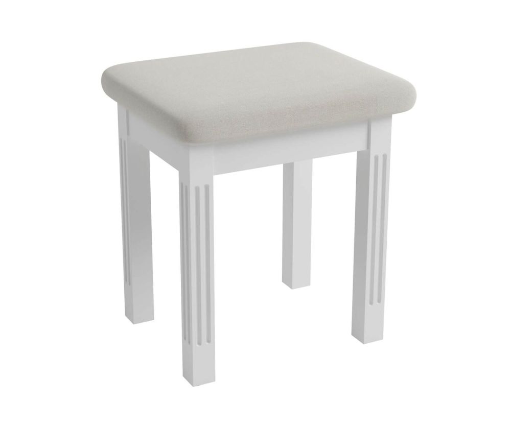 FD Essential Bolton White Dressing Table Stool