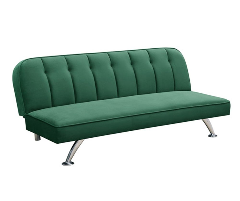 LPD Brighton Green Velvet Sofa Bed