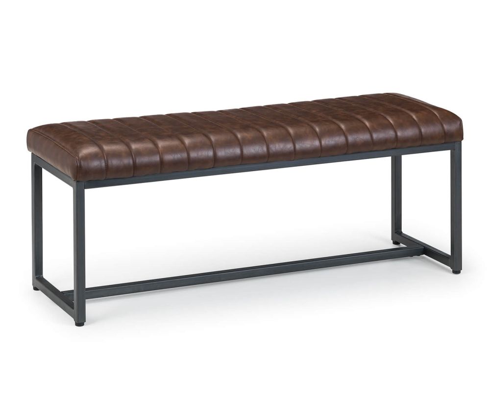 Julian Bowen Brooklyn Upholstered Faux Leather Dining Bench