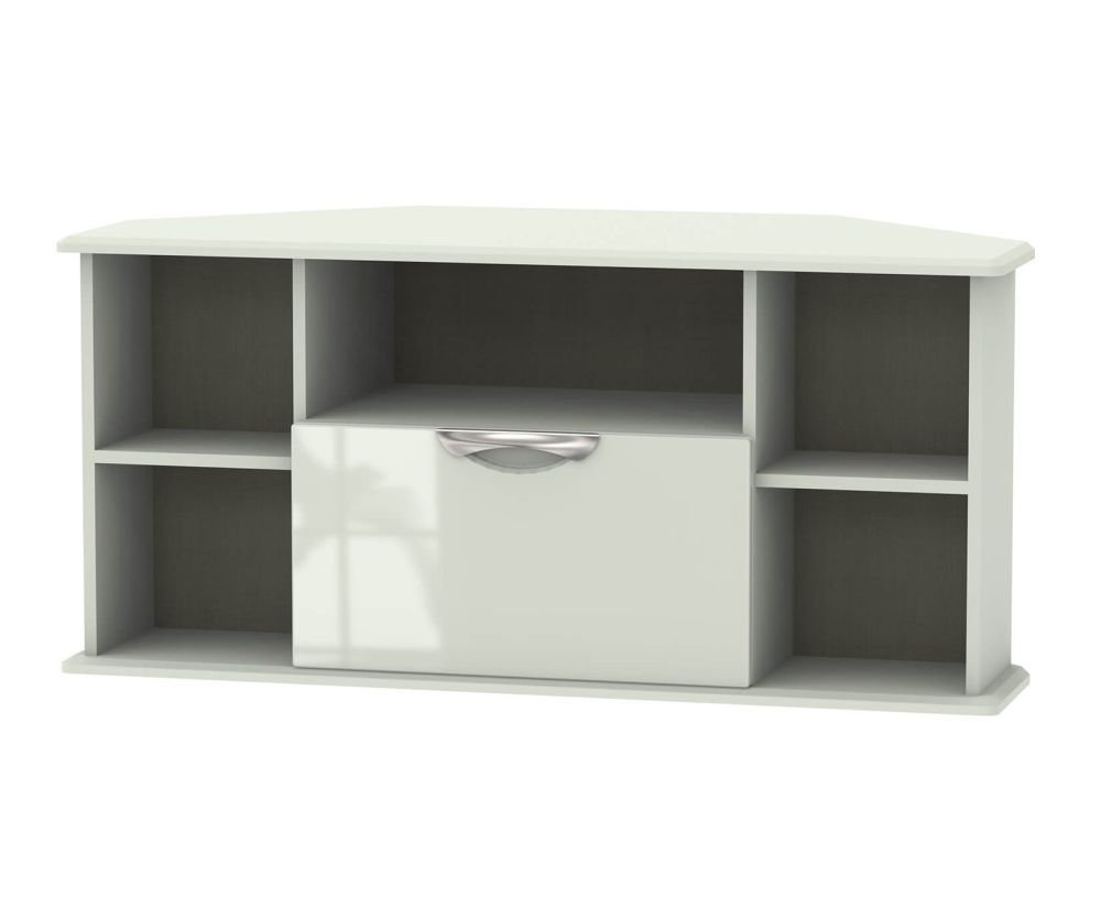 Welcome Furniture Camden High Gloss Kaschmir 1 Drawer Corner TV Unit