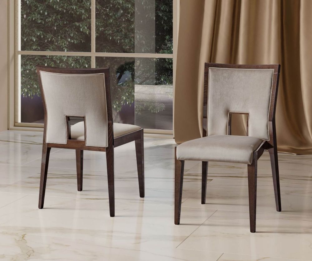 Camel Group Volare Walnut Ambra Dining Chair in Pair