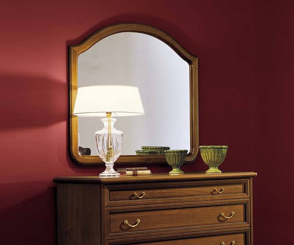 Camel Group Nostalgia Walnut Vanity Dresser Mirror