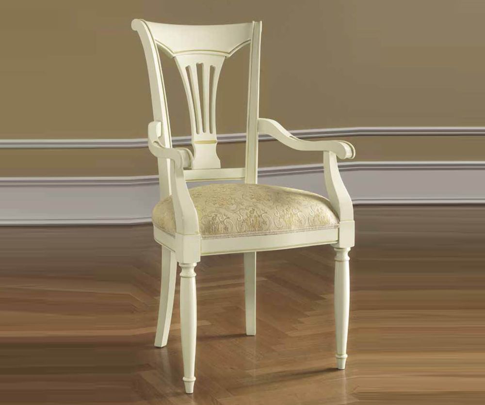 Camel Group Siena Ivory Finish Dining Armchair