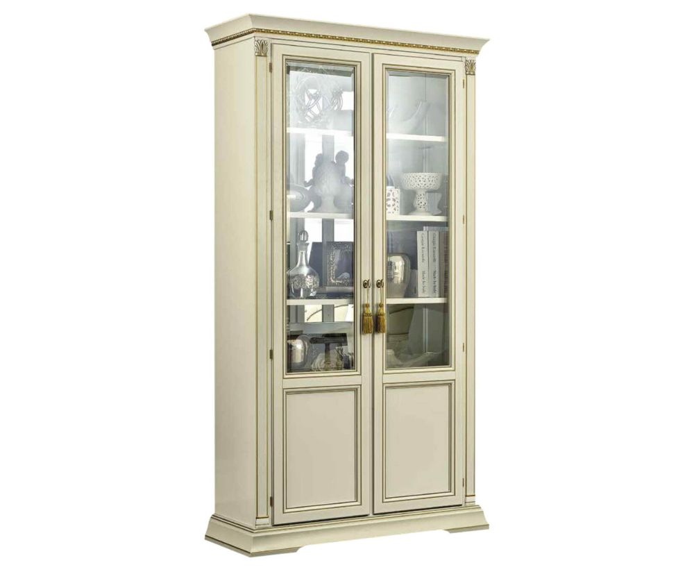 Camel Group Treviso White Ash Finish 2 Door Display Cabinet