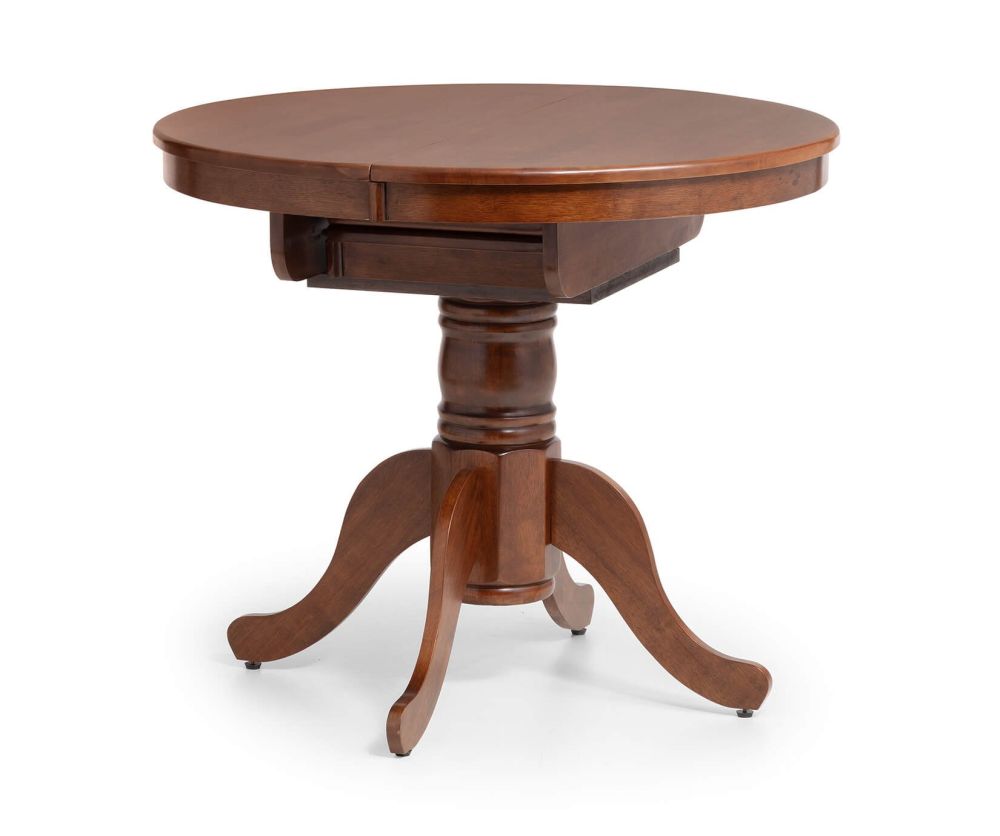 Julian Bowen Canterbury Mahogany Round to Oval Extending Dining Table Only