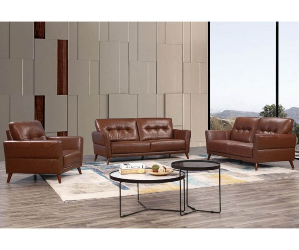 Furniture Link Capri Saddle Leather 3+2+1 Sofa Set