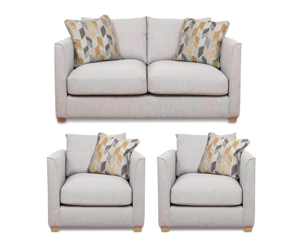 Buoyant Upholstery Carter Fabric 2+1+1 Sofa Set