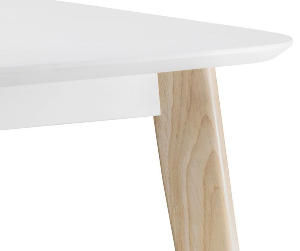 Julian Bowen Casa White and Oak Rectangle Dining Table Only
