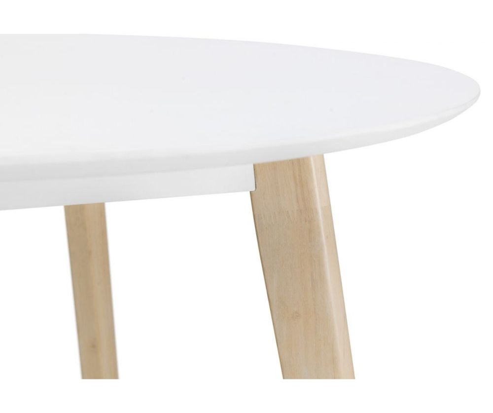 Julian Bowen Casa White and Oak Round Dining Table Only