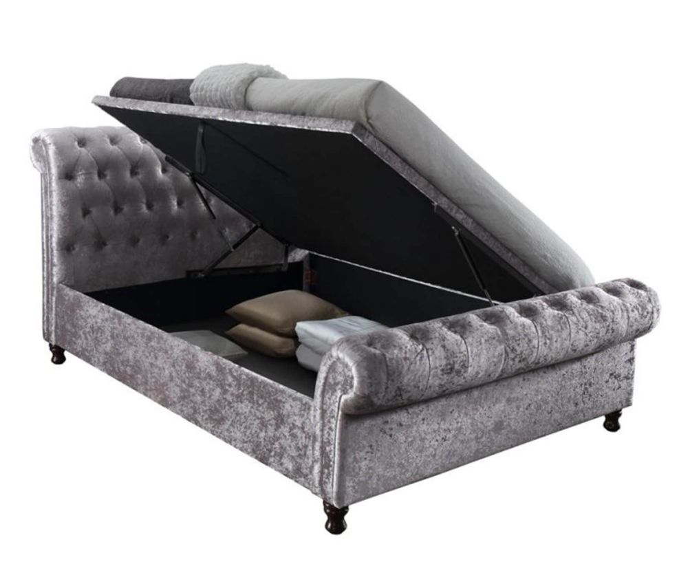 Birlea Furniture Castello Steel Fabric Side Ottoman Bed Frame
