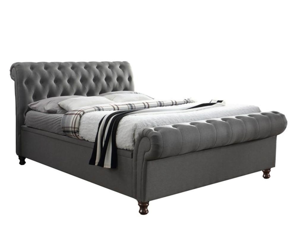 Birlea Furniture Castello Grey Fabric Side Ottoman Bed Frame