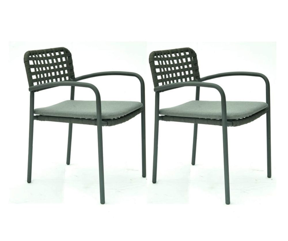 Skyline Design Catania Carbon Dining Chair in Pair