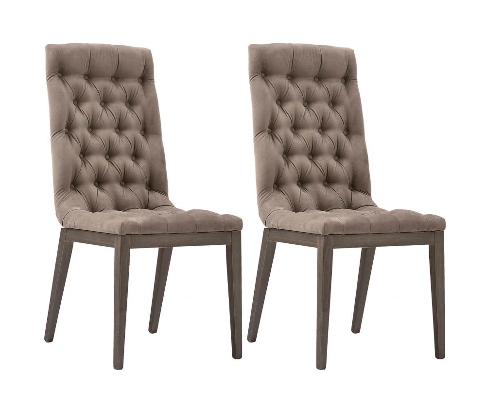 Camel Group Elite Silver Birch Capitonne Dining Chair in Pair