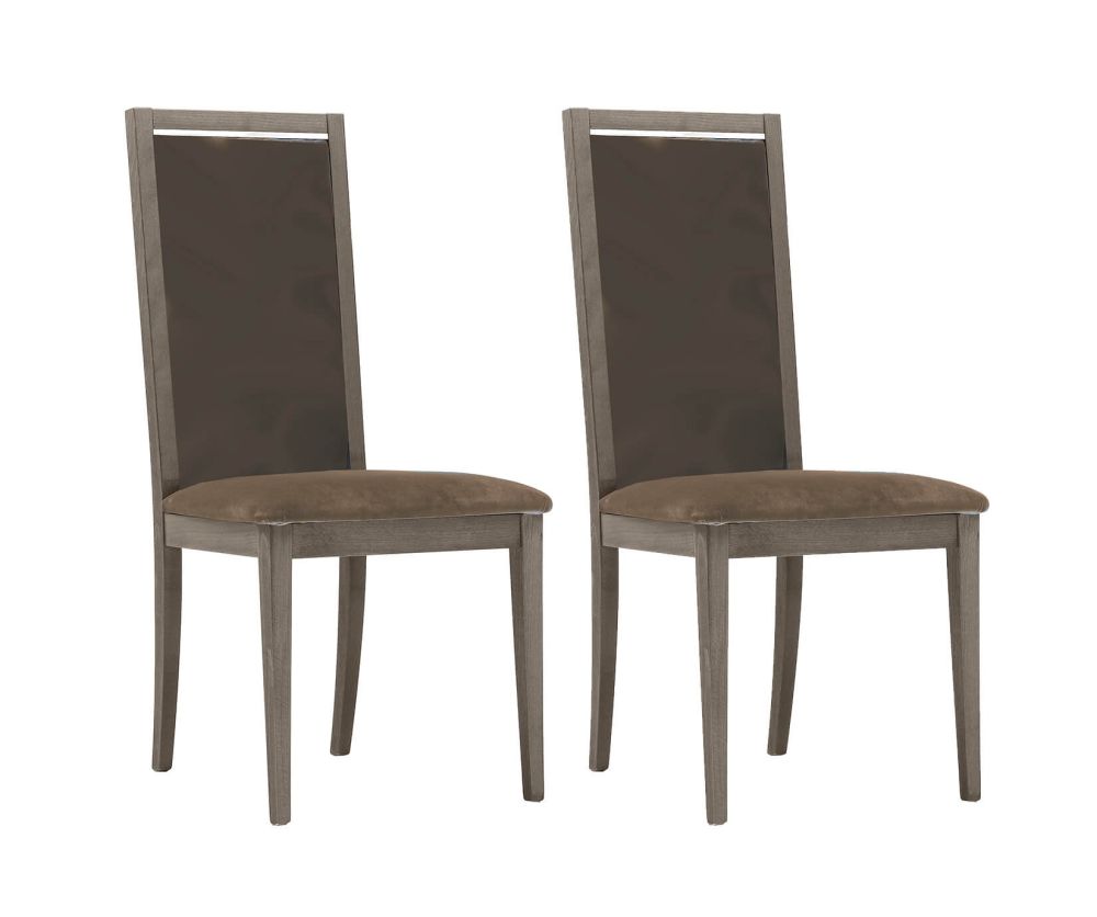 Camel Group Elite Silver Birch Liscia Dining Chair in Pair