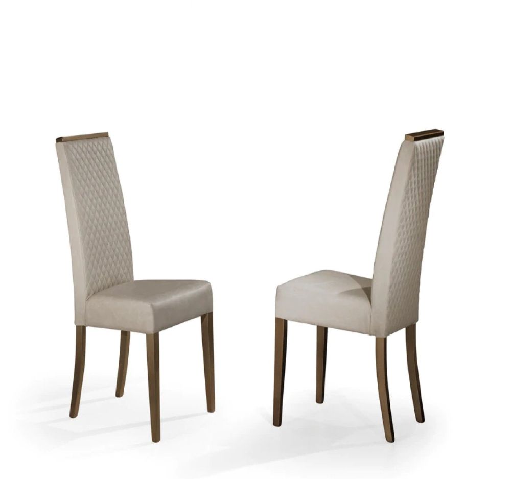 H2O Design Desiree Bronze Gold Italian Dining Chair in Pair