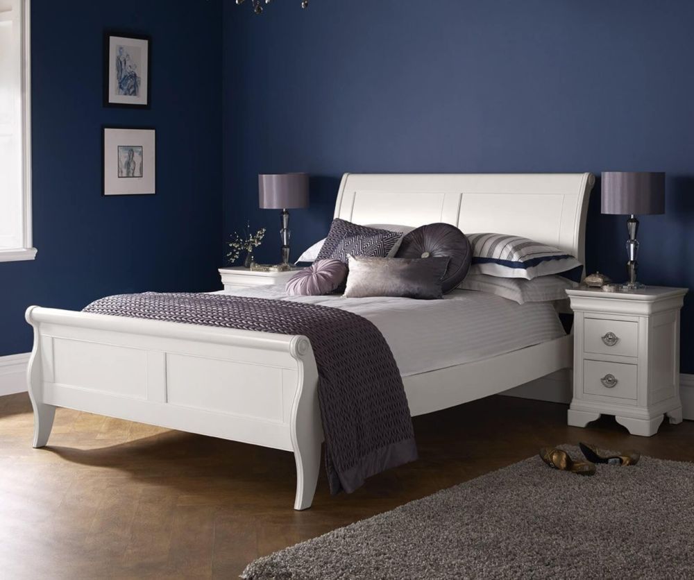 Bentley Designs Chantilly White Panel Bed Frame